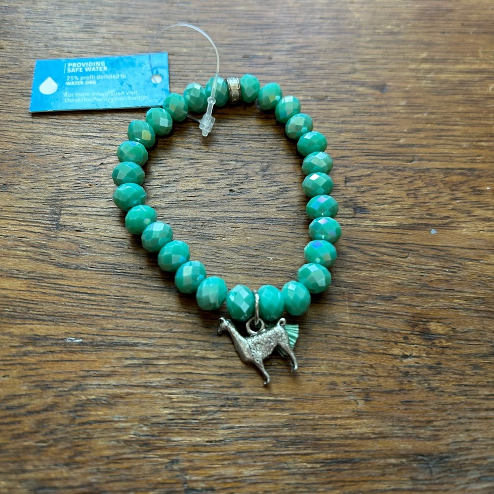 NWT Chavez for Charity Beaded Bracelet with Camel Charm